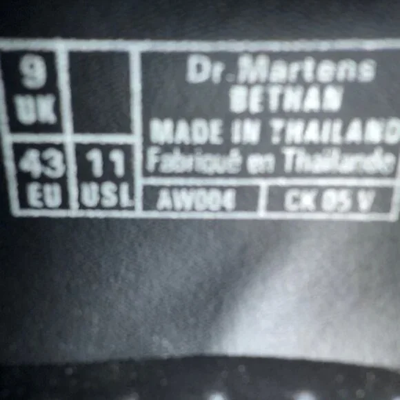 Dr. Martens Bethan black polished smooth t-bar mary jane size US W 11 - Picture 9 of 9